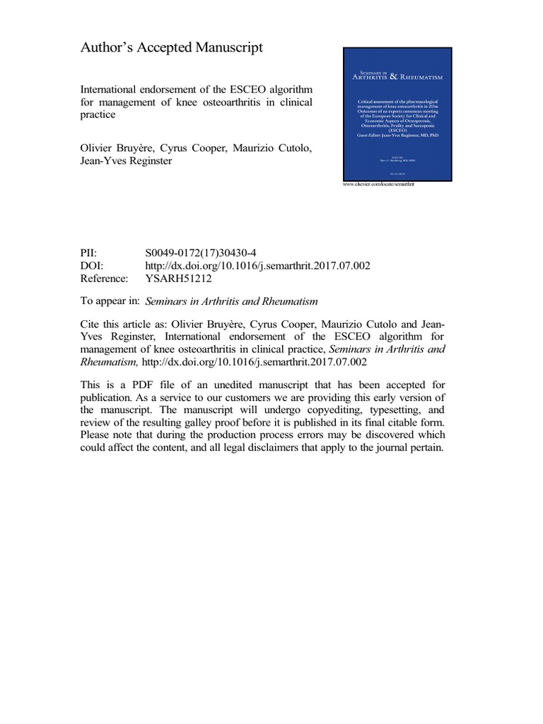 Author's Accepted Manuscript Seminars in Arthritis and PDF