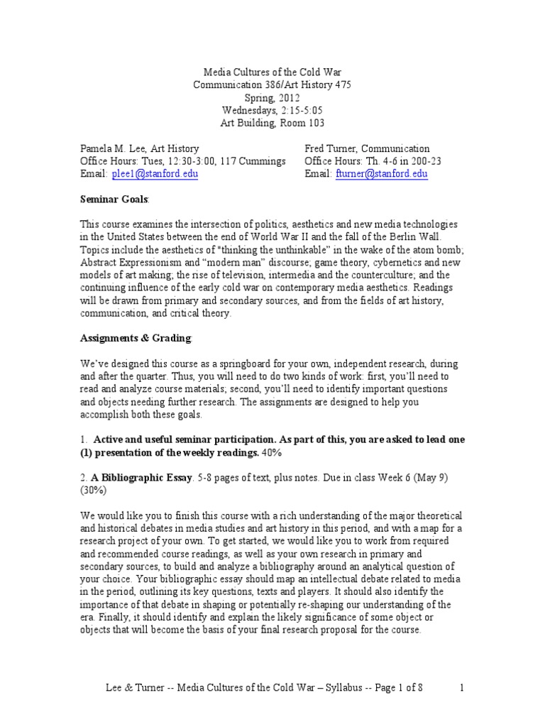 Media and Cultures of The Cold War | PDF | Bibliography | Cybernetics