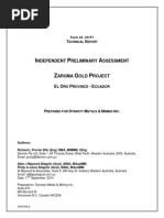 Zaruma Independent Preliminary Assessment