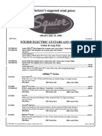 1998, July 15, Squier Price List
