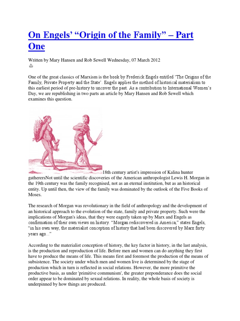 Engels on Family Origins and Society | PDF | Family | Feminism