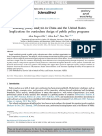 Journal Teaching Policy Analysis in China and the United States Implications for Curriculum Design of Public Policy Programs