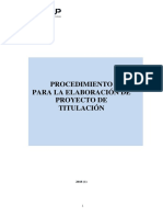 Lineamiento Proyecto para Optar Titulo Profesional PDF