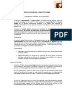 Derecho Procesal Constitucional: Difuso" Es La Facultad Constitucional Conferida A Los Jueces para Examinar La