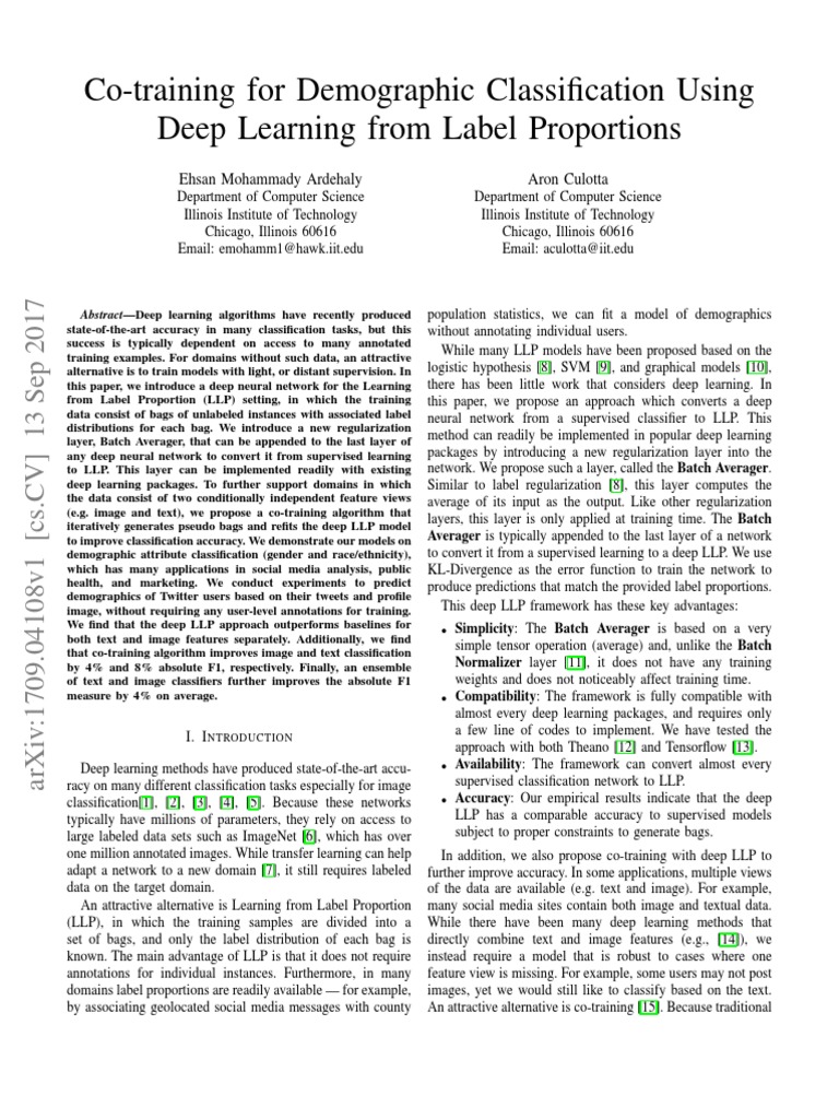 Co-Training For Demographic Classification Using Deep Learning From ...