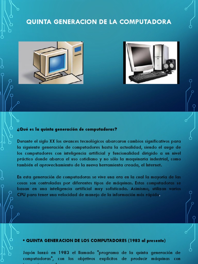 Quinta Generacion de La Computadora | PDF | Disco flexible ...