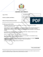 Certificado médico por pielonefritis aguda