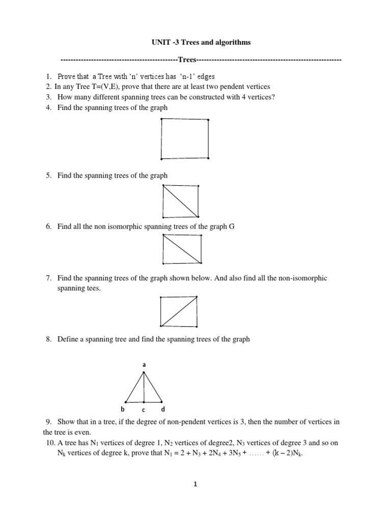 Unit - III GT (Updated) | PDF | Vertex (Graph Theory) | Theoretical ...
