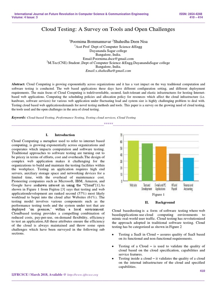 Cloud Testing: Tools and Challenges Survey | PDF | Cloud Computing ...