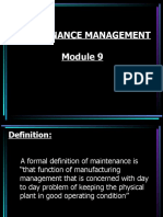 Maintenance Management