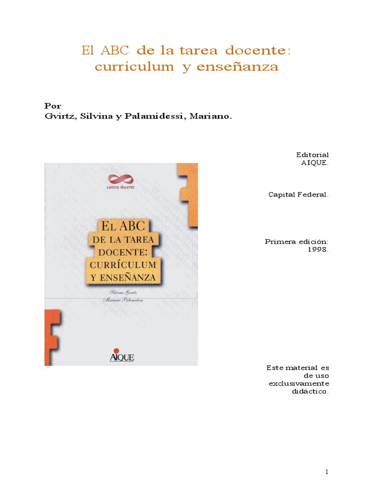 Currículum y enseñanza en Argentina | PDF | Aprendizaje | Plan de estudios