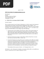 Response From FEMA Regarding FEMA Data