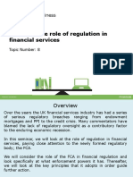 Seminar: The Role of Regulation in Financial Services