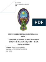 Proyectos de Investigacion e Interaccion Social