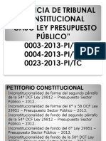 Sentencia Incosntitucionalidad Ley Presupuesto