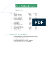 Introducción a Tablas de Excel