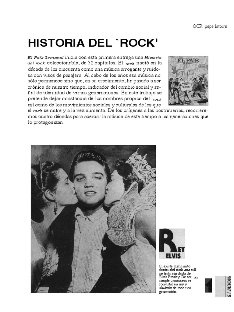 Los Inicios Del Rock and Roll PDF Rock and roll Elvis Presley