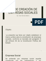 Ley de Creación de Empresas Sociales 