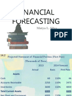 Financial Forecasting: Mutya L. Silva