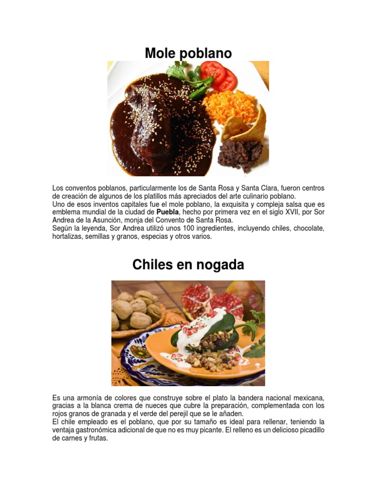 Comida Tipica de Puebla | PDF | Cocina norteamericana | Cocina de las  Americas