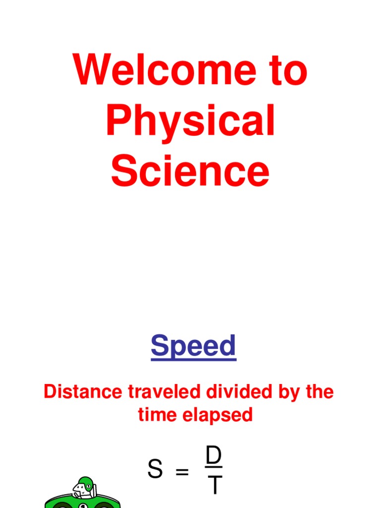 Welcome To Physical Science | PDF | Speed | Velocity
