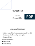 Foundation II Lesson 3