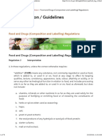 Food and Drugs (Composition and Labelling) Regulations