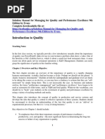 Solution Manual for Managing for Quality and Performance Excellence 9th Edition by Evans