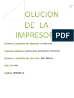 Evolucion de La Impresora