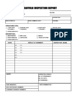 Scaffold Inspection Report 1