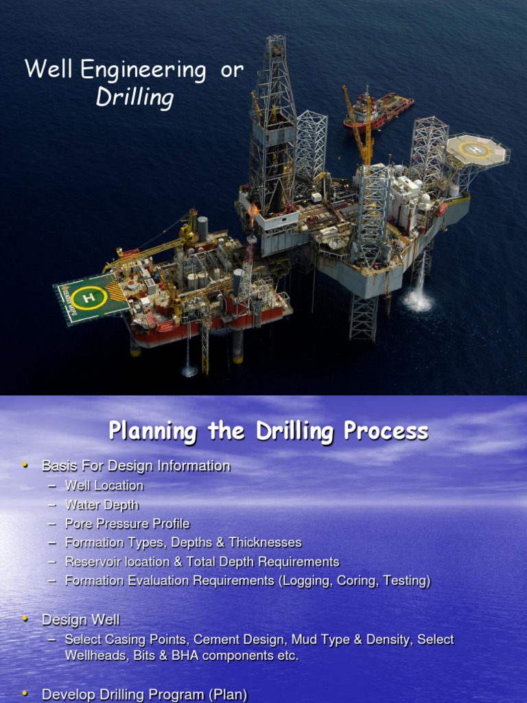 Drilling Process and Well Engineering Guide | PDF | Oil Well | Drilling Rig