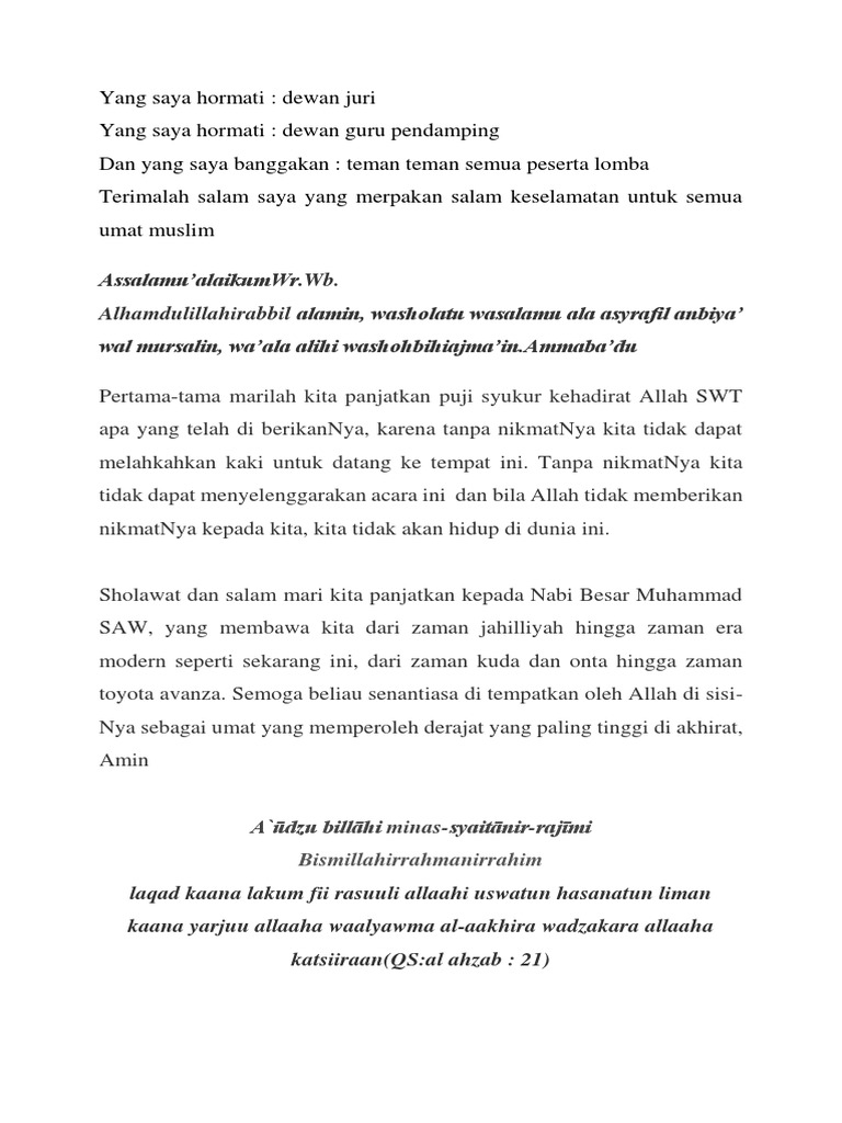 Teks Pidato Maulid Nabi | PDF