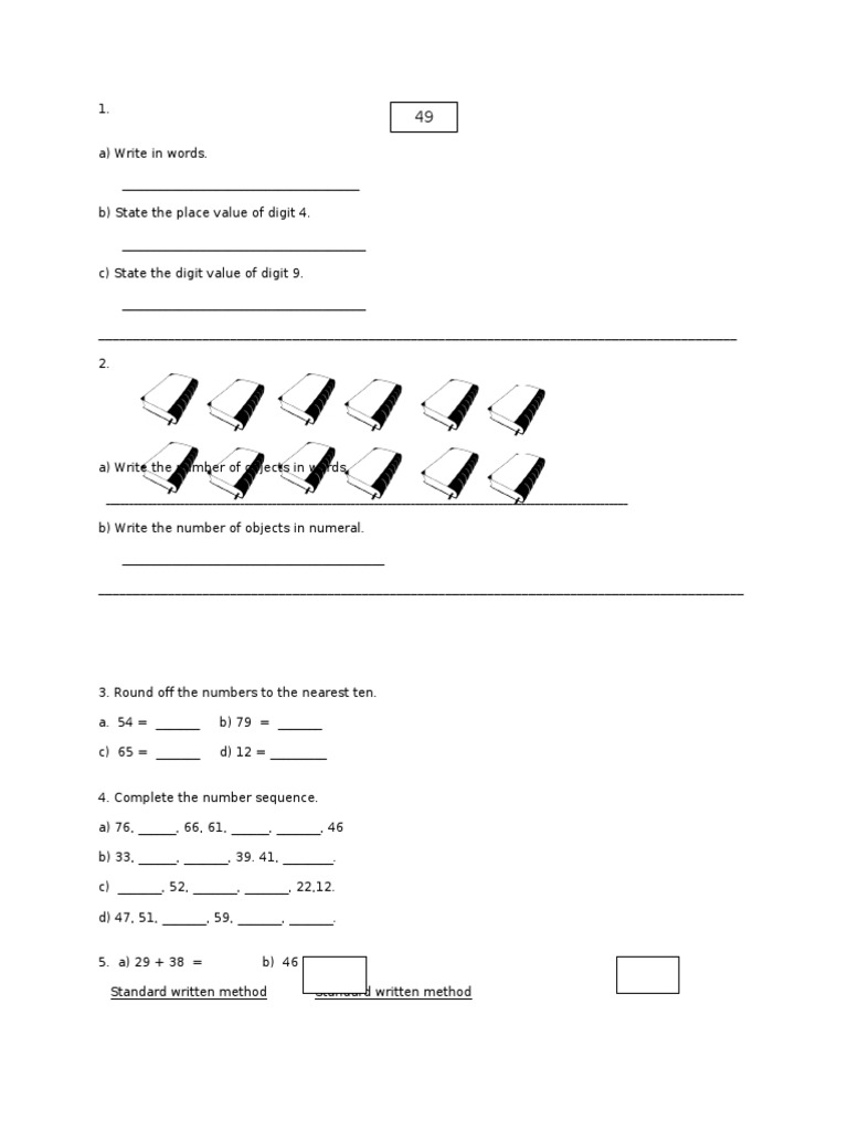 Year 1 Mathematics DLP (Paper 2) | PDF | Mathematical Notation ...