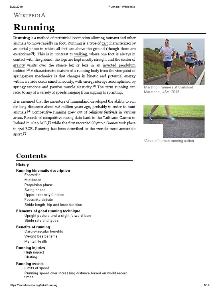 on running wiki