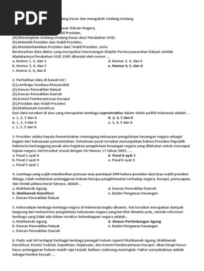 Soal Ulangan Pkn Bab 4 Kelas 10