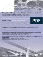 Critical Size of Entrained Air To Stability of Air Volume in Mortar of Self-Compacting Concrete at Fresh Stage