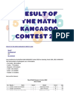 Surya Institute Announces Winners of Math KANGAROO Contest 2018
