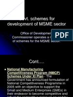 Govt. Schemes For Development of MSME Sector