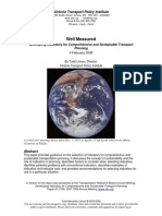 Well Measured: Developing Indicators For Comprehensive and Sustainable Transport Planning