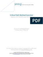 PMP Critical Path Method Exercises PDF