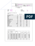 Consolidation Test Specimen Data