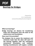 Bearings For Bridges: Prepared By: M. K. Chandrasekar, Lecturer/Consulting Structural Engineer