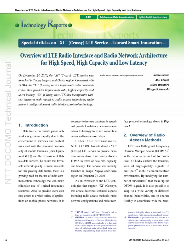 LTE Architecture and Radio Interface PDF | PDF | Technology & Engineering