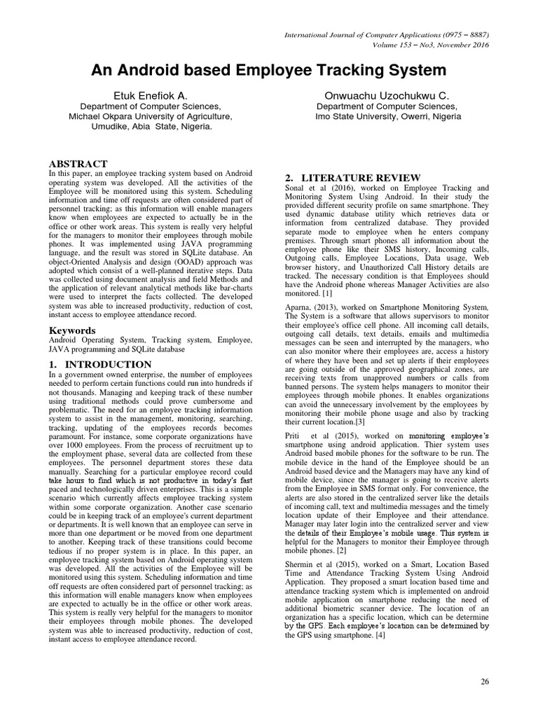 Android Employee Tracking System | PDF | Android (Operating System ...