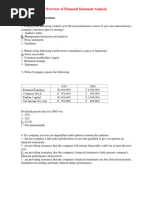 Overview of Financial Statement Analysis