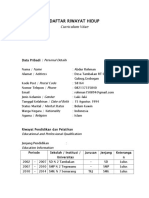 Daftar Riwayat Hidup: Curriculum Vitae