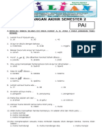 Soal UAS PAI Kelas 2 SD Semester 2 Dan Kunci Jawabaan