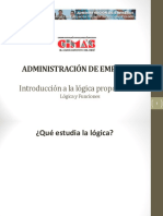 Introducción A La Lógica - Diapositiva - Administración de Empresas