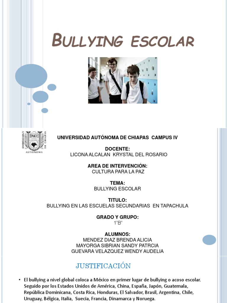 Bullying en Secundarias de Tapachula | PDF | Violencia | Agresión