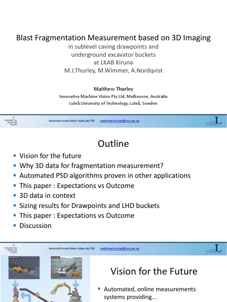 Fragmentation Size Measurement | PDF | Automation | Areas Of Computer ...